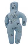 Khepher Blue New Husband Voo Doo Doll with Sayings and Pins